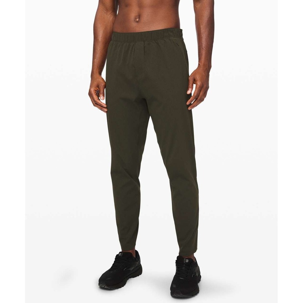 Lululemon Surge Jogger Tear Away Mens XS‎ Snap Button Pants Dark Olive M5688S